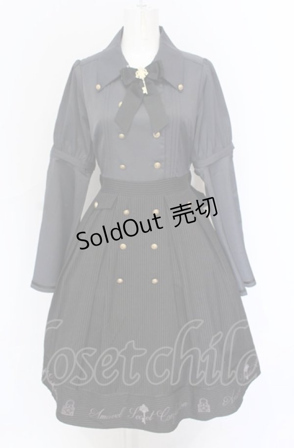 画像1: Amavel / Secret Antique Key　ワンピース  グレー×クロ O-25-05-31-2029-CA-OP-OW-OS (1)