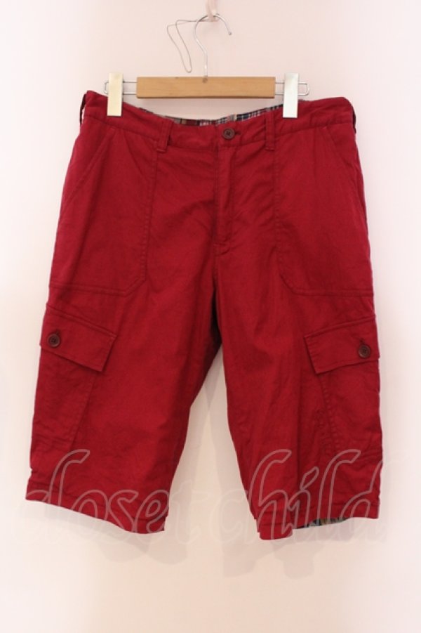 画像3: Karl Helmut / リバーシブルハーフパンツ 4（L） ワイン×チェック O-25-05-31-001-EL-PA-OW-ZT117 (3)
