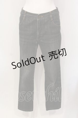 画像: 【SALE】PINK HOUSE / レザー使いデニムパンツ S クロ O-25-05-31-013-LO-PA-OW-ZT097