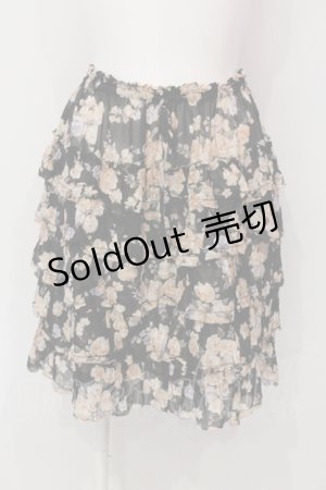 画像: PINK HOUSE / /アクアローズティアードスカート  クロ O-25-05-31-023-LO-SK-IG-OS
