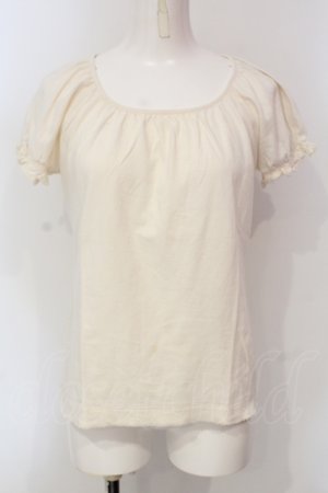 画像: PINK HOUSE / パフスリーブTシャツ  アイボリー O-25-05-31-025-LO-TO-IG-OS