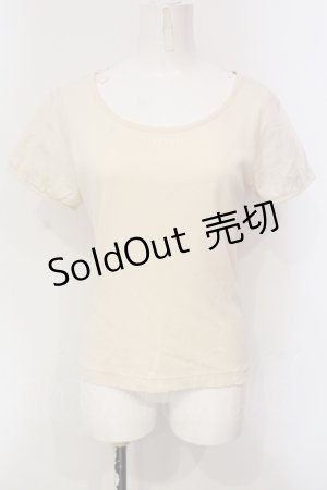 画像: PINK HOUSE / ローンスリーブTシャツ  アイボリー O-25-05-31-026-LO-TO-IG-OS