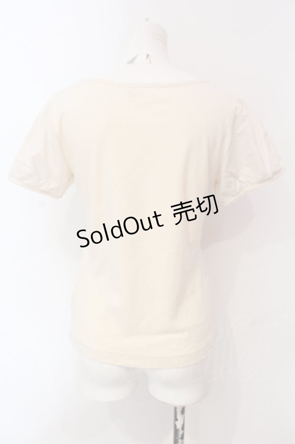 画像2: PINK HOUSE / ローンスリーブTシャツ  アイボリー O-25-05-31-026-LO-TO-IG-OS (2)