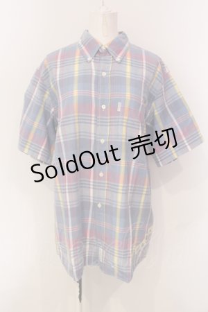 画像: Karl Helmut / マドラスチェック半袖シャツ M ブルー系 O-25-05-31-029-EL-BL-OW-OS