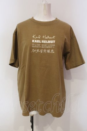 画像: Karl Helmut / ロゴptTシャツ M イエローブラウン O-25-05-31-030-EL-TO-OW-OS