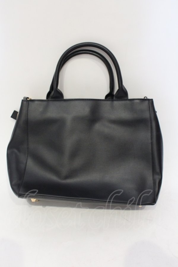 画像2: m petit by misako / AMレースアップ 2WAY トートバッグ  クロ O-25-06-03-036-LO-BG-IG-OS (2)