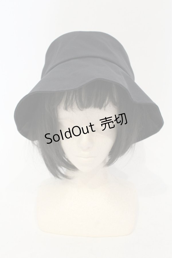 画像2: melume / makiコラボリボンバケットハット 57.5ｃｍ クロ O-25-06-03-046-LO-AC-OW-OS (2)
