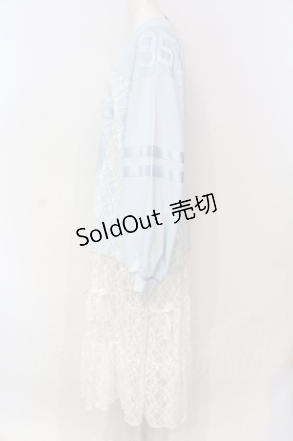 画像3: Candy Stripper / UNIFORM LAYERED DRESS  サックス×ホワイト O-25-06-03-007-PU-OP-OW-OS (3)