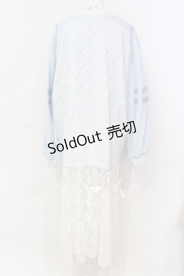 画像4: Candy Stripper / UNIFORM LAYERED DRESS  サックス×ホワイト O-25-06-03-007-PU-OP-OW-OS (4)