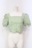 画像1: Candy Stripper / INY FLOWER PUFF SLEEVE トップス  グリーン O-25-06-03-009-PU-TO-OW-OS (1)