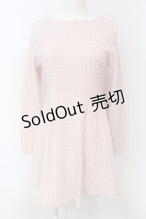 画像: Candy Stripper / チェック柄ワンピース  ピンク O-25-06-03-012-PU-OP-OW-ZY