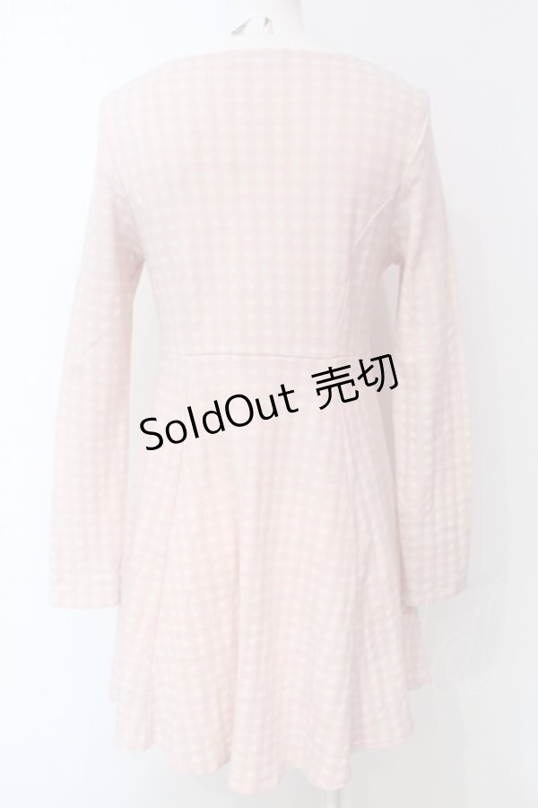 画像2: Candy Stripper / チェック柄ワンピース  ピンク O-25-06-03-012-PU-OP-OW-ZY (2)