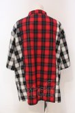画像3: Candy Stripper / CHECK COMBINED CHINA SHIRT  レッド×ブラック O-25-06-03-013-PU-TO-OW-OS (3)