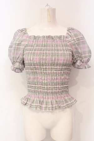 画像: Candy Stripper / VOLUME SLEEVE SHIRRINGトップス  ラベンダー O-25-06-03-014-PU-TO-OW-OS