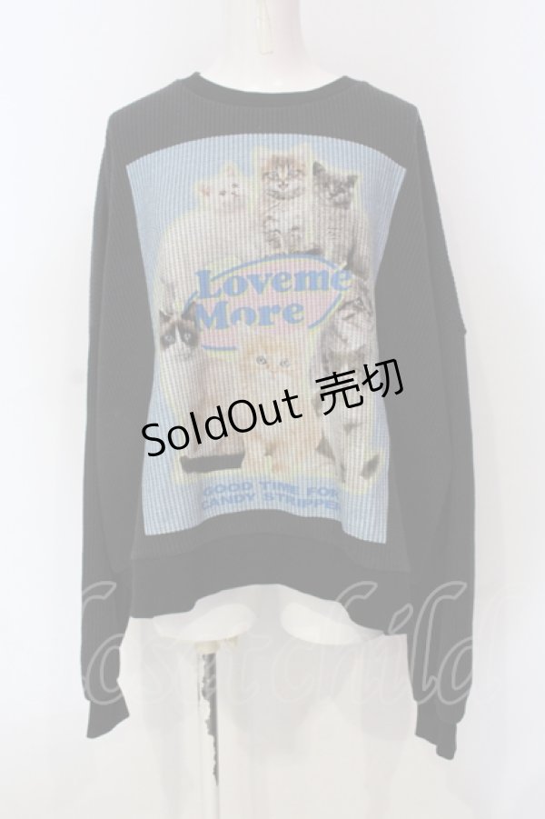 画像1: Candy Stripper / LOVE ME MORE WAFFLE   ブラック O-25-06-03-003-PU-TO-OW-OS (1)