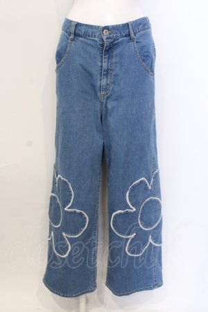 画像: Candy Stripper / BE MY FLOWER DENIM パンツ  ブルー O-25-06-03-022-PU-PA-OW-OS