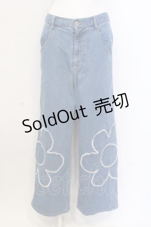 画像: Candy Stripper / BE MY FLOWER DENIM パンツ  ブルー O-25-06-03-022-PU-PA-OW-ZY