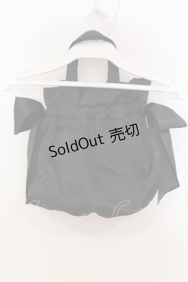 画像2: Maison de FLEUR / ギャザー2Wayトートバッグ  クロ O-25-06-03-029-LO-BG-OW-OS (2)