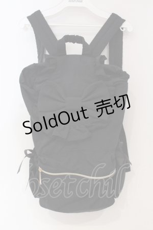 画像: m petit by misako / TT AM リボンフラップ リュックサック  クロ O-25-06-03-030-LO-BG-OW-OS