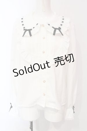 画像: axes femme kawaii / 梯子レース丸襟ブラウス M シロ O-25-06-07-034-AX-BL-YM-OS
