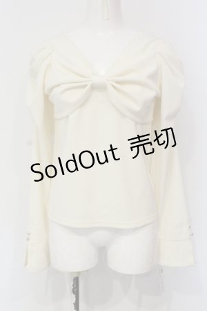 画像: axes femme / 2WAYリボントップス F アイボリー O-25-06-07-042-AX-TO-IG-OS