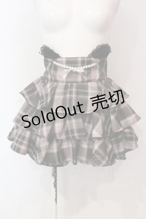 画像: Ank Rouge / ネコちゃんスカパン M グレー×ピンク O-25-06-07-005-CA-SK-OW-OS