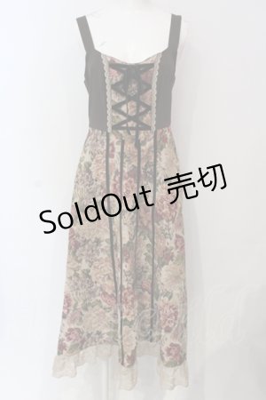 画像: axes femme / ゴブラン織ジャンスカ F ブラウン×ピンクベージュ O-25-06-07-048-AX-OP-IG-OS