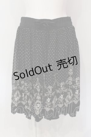 画像: axes femme / アリス柄スカート M クロ O-25-06-07-052-AX-SK-YM-OS