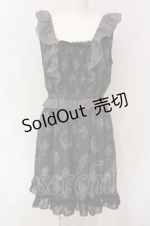 画像: axes femme / アンティーク柄ワンピース M グリーン系 O-25-06-07-053-AX-OP-YM-OS