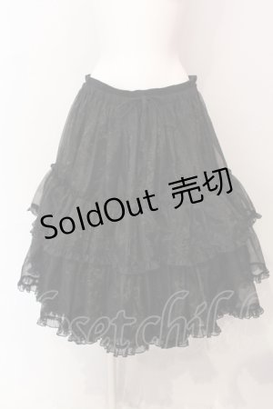 画像: metamorphose / 【プラスサイズ】オーガンジーミディアムフリルパニエ 2 クロ O-25-06-07-075-ME-SK-YM-OS