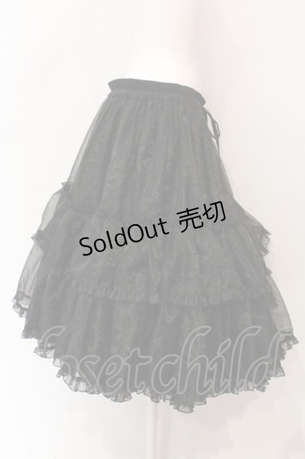 画像3: metamorphose / 【プラスサイズ】オーガンジーミディアムフリルパニエ 2 クロ O-25-06-07-075-ME-SK-YM-OS (3)