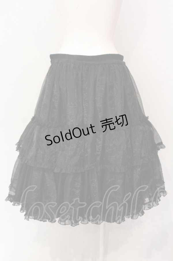 画像4: metamorphose / 【プラスサイズ】オーガンジーミディアムフリルパニエ 2 クロ O-25-06-07-075-ME-SK-YM-OS (4)