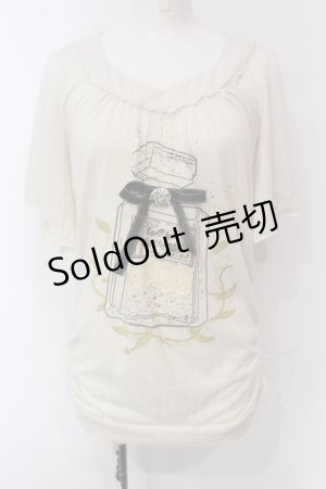 画像: axes femme / 香水瓶ptカットソー M アイボリー O-25-06-07-014-AX-TO-IG-OS