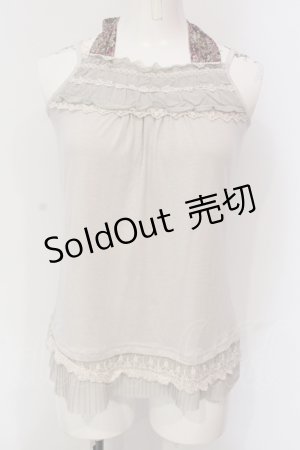 画像: axes femme / フラワーホルターキャミソール M アイボリー O-25-06-07-016-AX-TO-IG-OS
