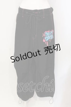 画像: GALFY / わんわん落書き カラフルパンツ 中型犬（L） ブラック O-25-06-09-004-PU-PA-YM-ZY