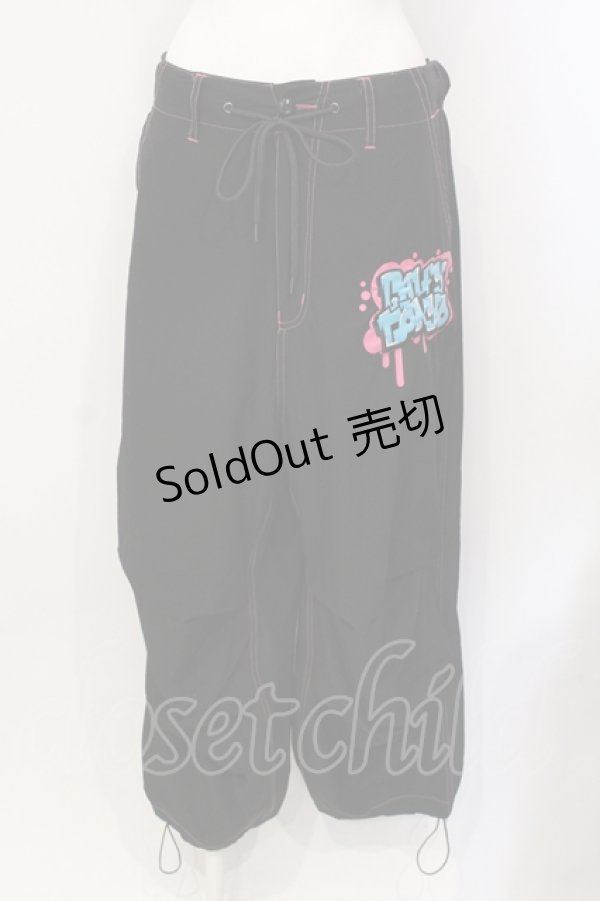 画像1: GALFY / わんわん落書き カラフルパンツ 中型犬（L） ブラック O-25-06-09-004-PU-PA-YM-ZY (1)