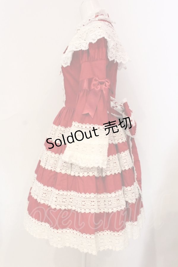 画像4: BABY,THE STARS SHINE BRIGHT / エリザベスワンピースセット  えんじ O-25-06-09-029-BA-OP-OW-OS (4)