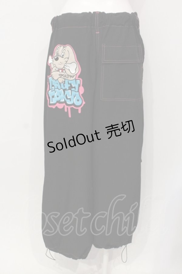 画像3: GALFY / わんわん落書き カラフルパンツ 中型犬（L） ブラック O-25-06-09-004-PU-PA-YM-ZY (3)