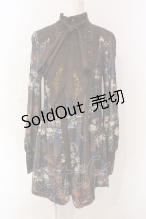 画像: OZZ ANGELO / プリントチェックスウェード風ワンピース  ブラウン O-25-06-09-053-OO-OP-IG-OS