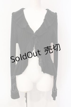 画像: axes femme / バックレースアップニットボレロ０ M クロ O-25-06-09-065-AX-TO-IG-OS