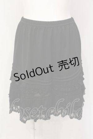 画像: axes femme / 裾ティアードペチコート M クロ O-25-06-09-066-AX-SK-IG-OS