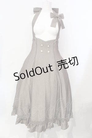 画像: Forest Wardrobe（海外ロリータブランド） / 森林以南 コルセットジャンパースカート L ブラウンストライプ O-25-06-09-009-LO-OP-IG-OS