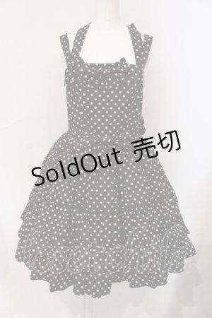 画像: BABY,THE STARS SHINE BRIGHT / ドット・フリルジャンパースカート  クロ×シロ O-25-06-09-021-BA-OP-IG-OS