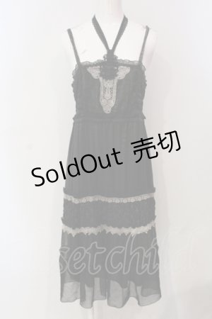 画像: axes femme / ホルターロングキャミワンピース M グリーン系 O-25-06-10-040-AX-OP-OW-OS