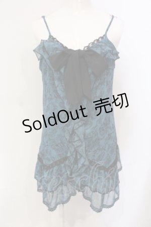 画像: axes femme / フラワーフリルキャミソール M ブルー O-25-06-10-007-AX-TO-IG-OS