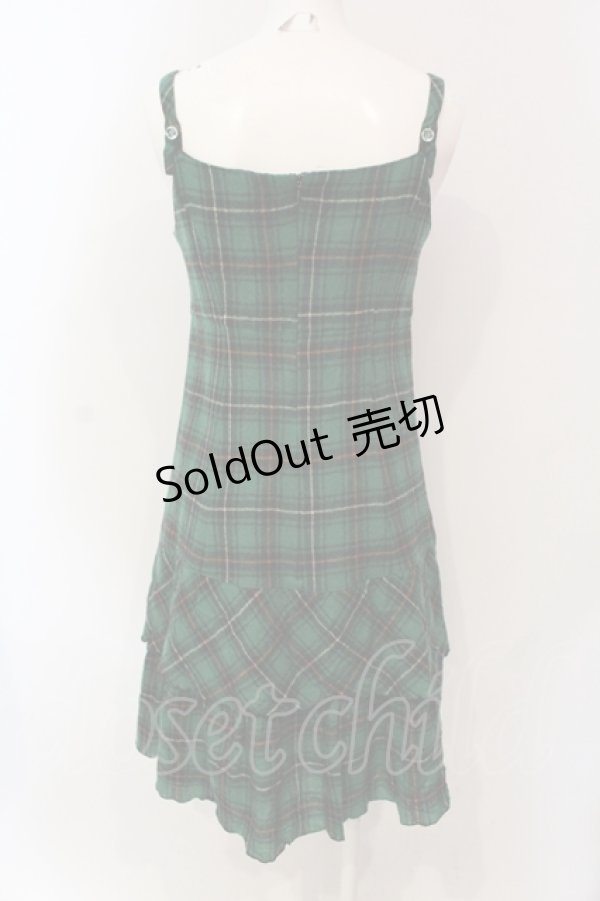 画像3: Emily Temple cute / 別珍リボンチェックキャミワンピース M グリーン O-25-06-10-068-ET-OP-OW-ZT467 (3)