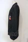 画像2: KMK / パッチストライプミディテーラードジャケット M ブラック O-25-06-10-069-PU-JA-YM-OS (2)