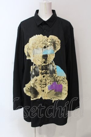 画像: KMK / テレフォンベアーBIGシャツ F ブラック O-25-06-10-071-PU-BL-YM-OS