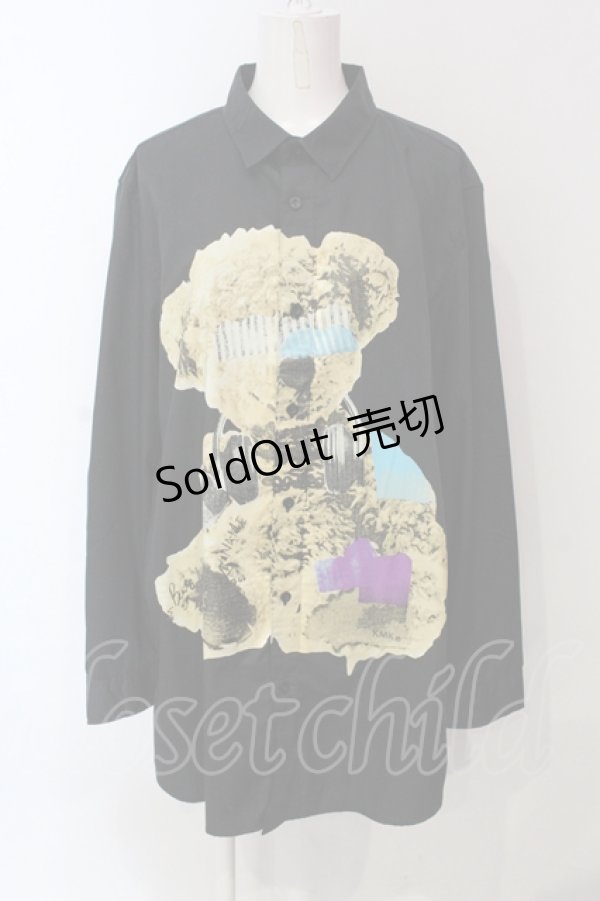 画像1: KMK / テレフォンベアーBIGシャツ F ブラック O-25-06-10-071-PU-BL-YM-ZY (1)