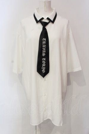 画像: TRAVAS TOKYO / タイ付き半袖シャツ F ホワイト O-25-06-10-074-PU-BL-YM-OS